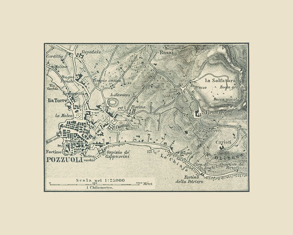 Pozzuoli Italy - Baedeker 1880 art print by Baedeker for $57.95 CAD