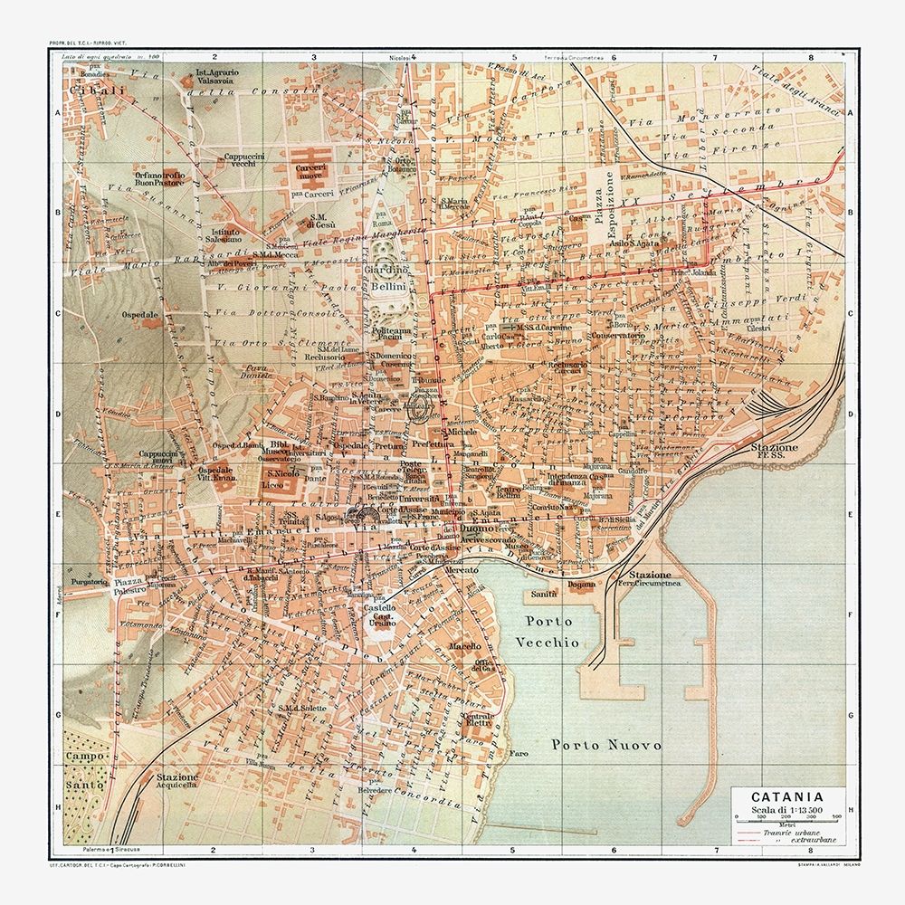 Catania Italy - Baedeker 1880 art print by Baedeker for $57.95 CAD