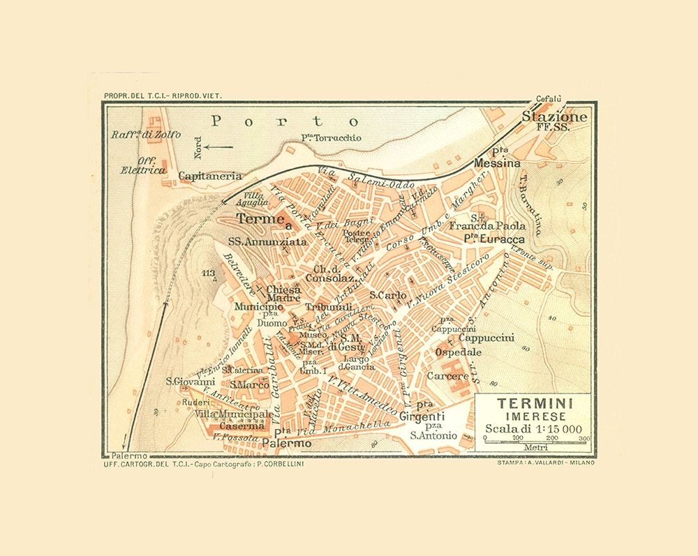 Termini Imerese Italy - Baedeker 1880 art print by Baedeker for $57.95 CAD