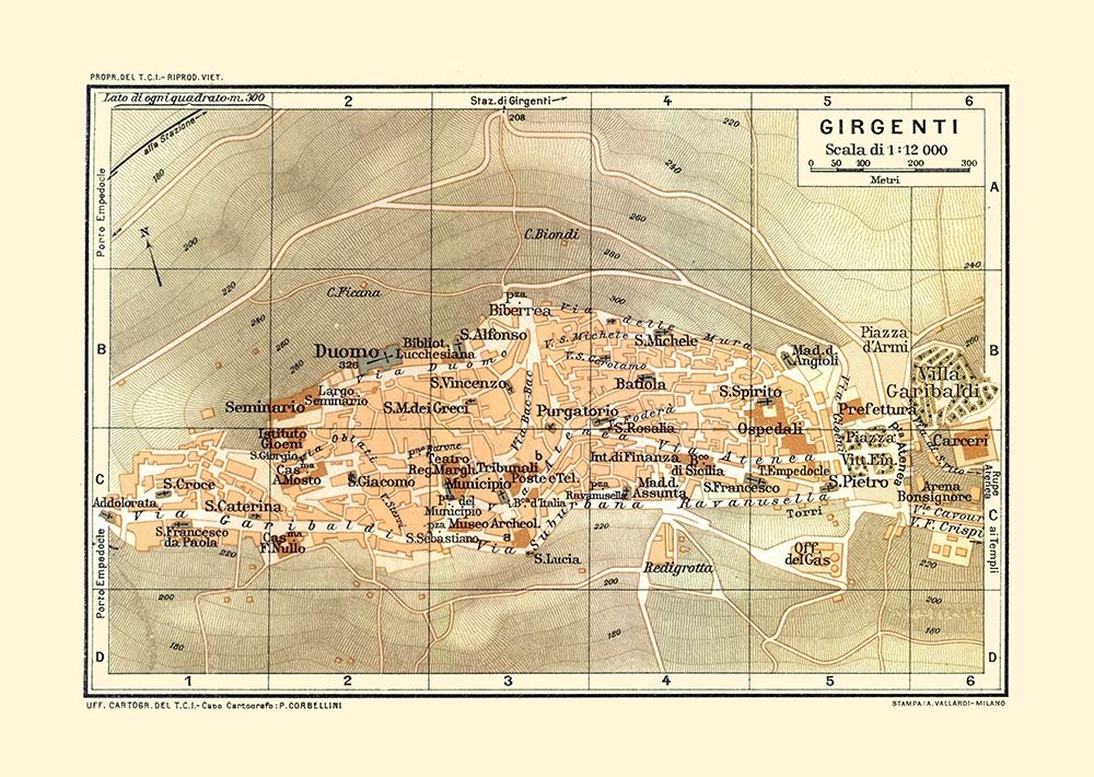 Girgenti Italy - Baedeker 1880 art print by Baedeker for $57.95 CAD