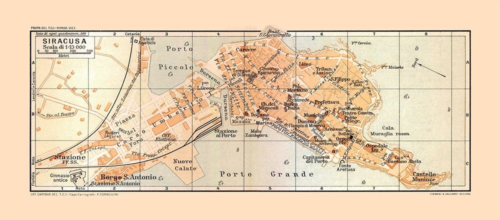 Syracuse Italy - Baedeker 1880 art print by Baedeker for $57.95 CAD