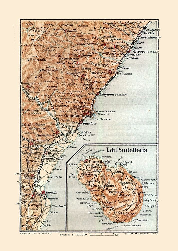 Giardini Region Sicily Italy - Baedeker 1880 art print by Baedeker for $57.95 CAD