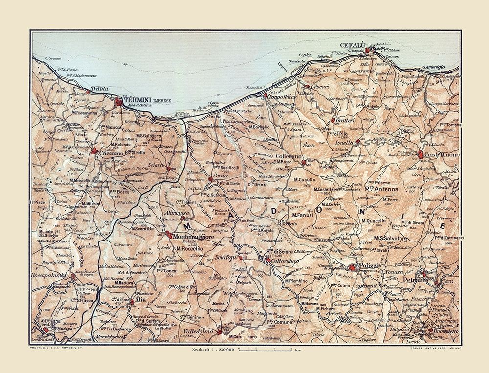 Madonie Region Sicily Italy - Baedeker 1880 art print by Baedeker for $57.95 CAD