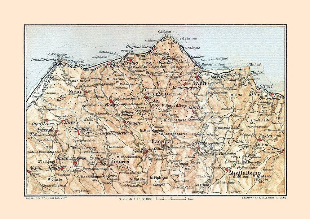 Northeastern Sicily Italy - Baedeker 1880 art print by Baedeker for $57.95 CAD