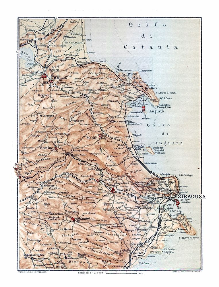 Syracuse Region Sicily Italy - Baedeker 1880 art print by Baedeker for $57.95 CAD