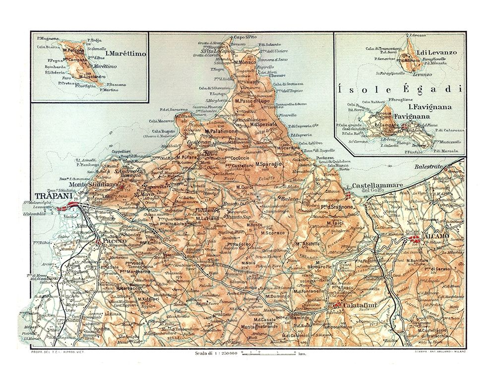 Northwestern Sicily Italy - Baedeker 1880 art print by Baedeker for $57.95 CAD