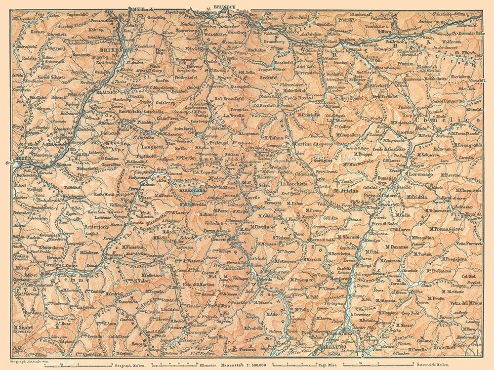 Northeastern Italy - Baedeker 1896 art print by Baedeker for $57.95 CAD