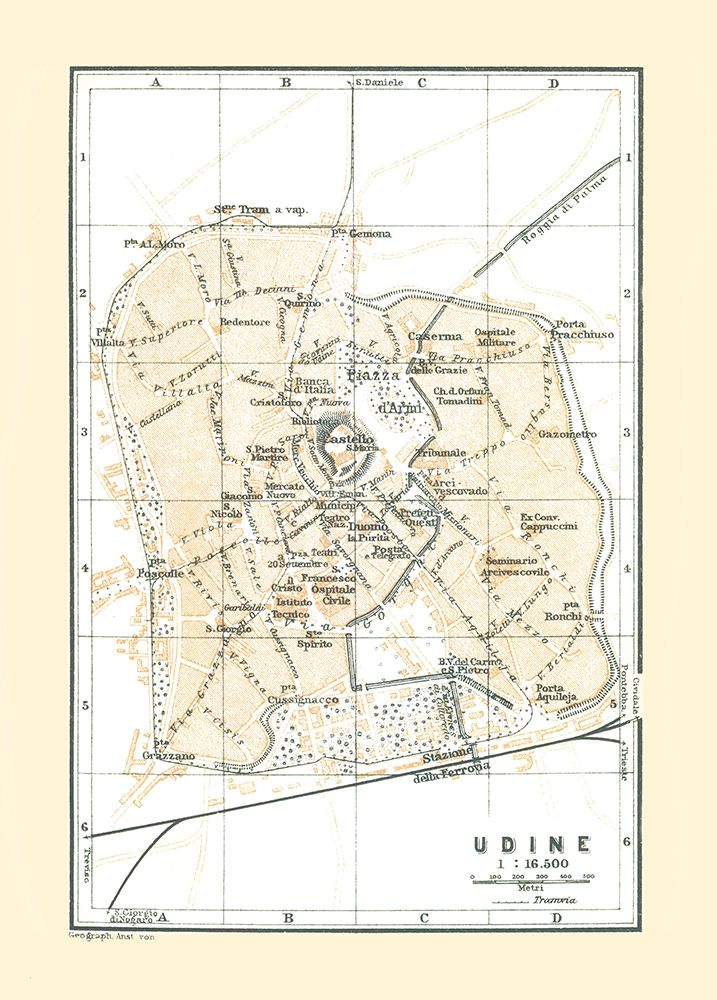 Udine Italy - Bertarelli 1914 art print by Bertarelli for $57.95 CAD