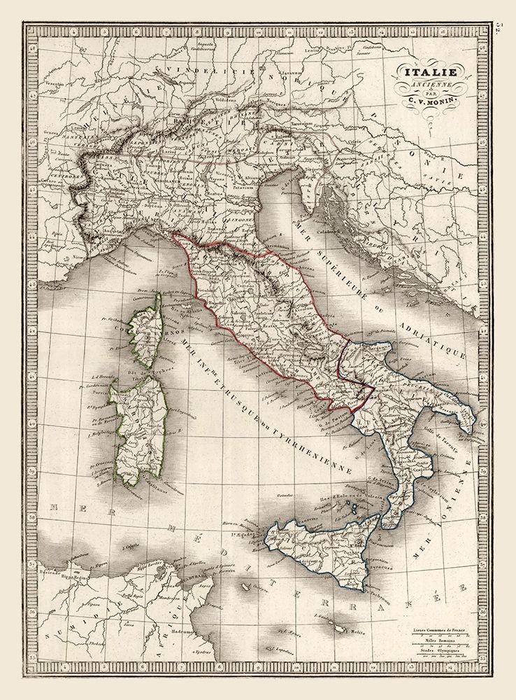 Ancient Italy - Monin 1839 art print by Monin for $57.95 CAD