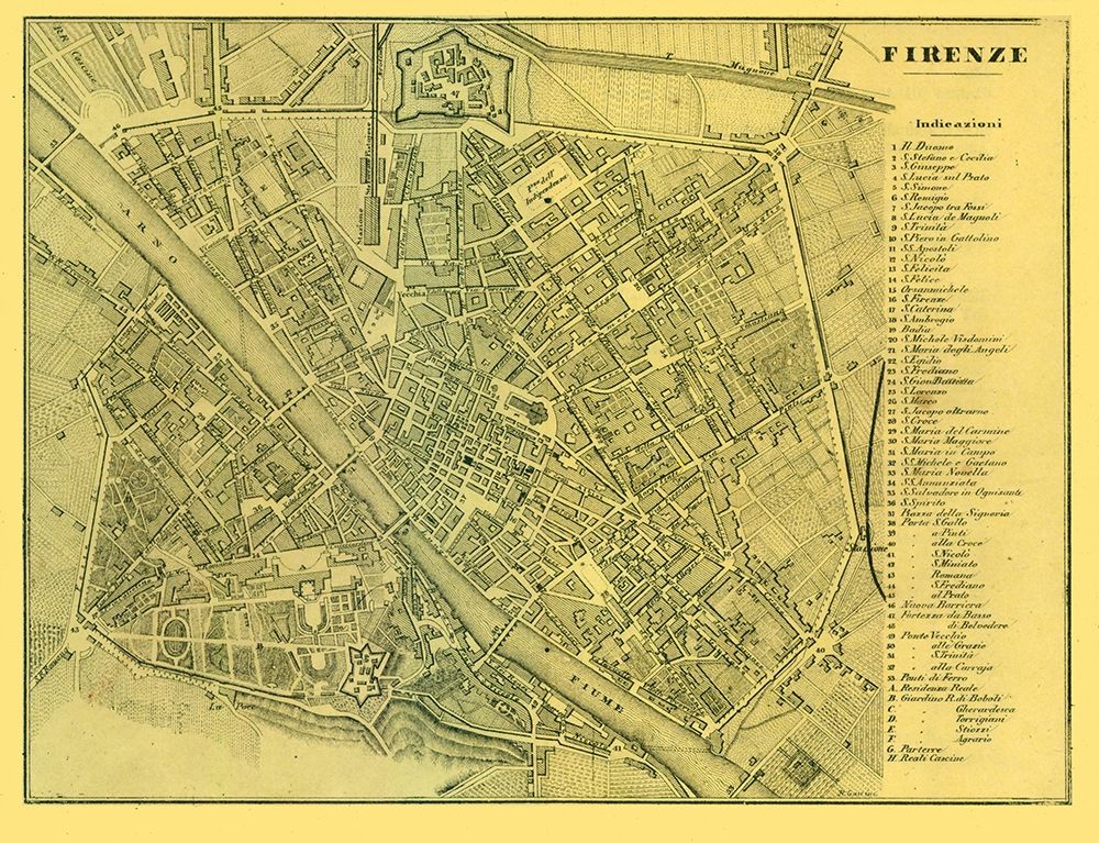Firenze Italy - Muggiani 1865 art print by Muggiani for $57.95 CAD