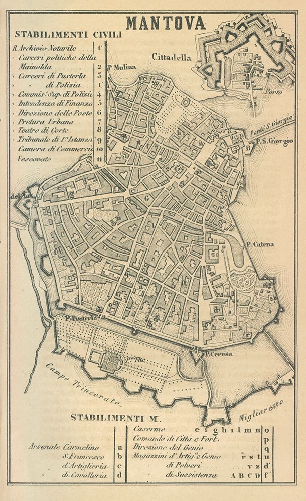 Mantova Italy - Castro 1870 art print by Castro for $57.95 CAD