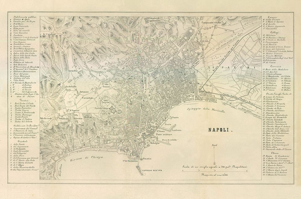 Napoli Italy - Castro 1870 art print by Castro for $57.95 CAD