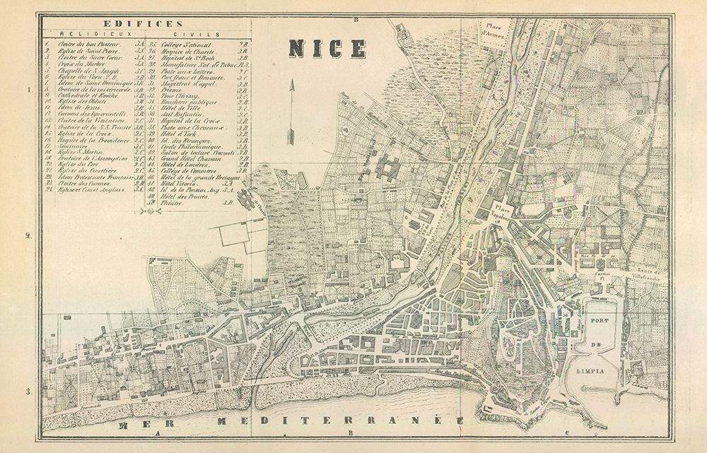 Nice Italy - Castro 1870 art print by Castro for $57.95 CAD