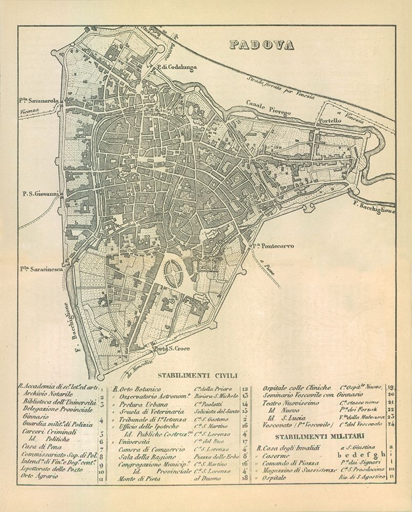 Padova Italy - Castro 1870 art print by Castro for $57.95 CAD