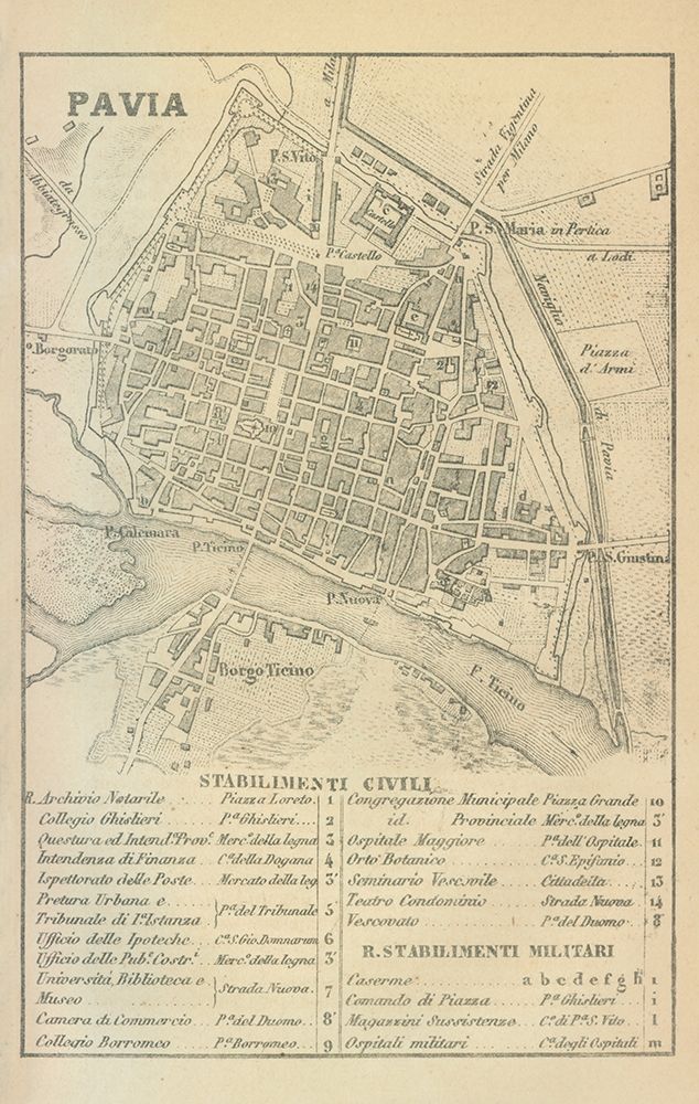 Pavia Italy - Castro 1870 art print by Castro for $57.95 CAD