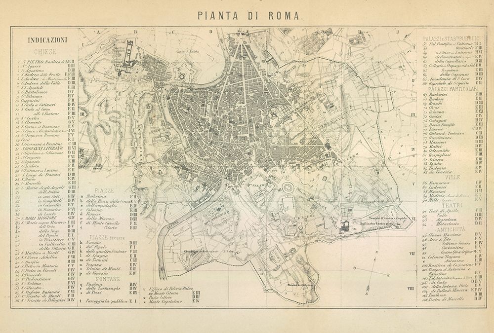 Roma Italy - Castro 1870 art print by Castro for $57.95 CAD