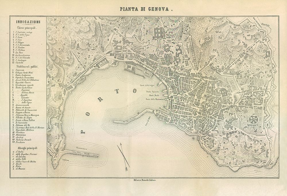 Genova Italy - Castro 1870 art print by Castro for $57.95 CAD