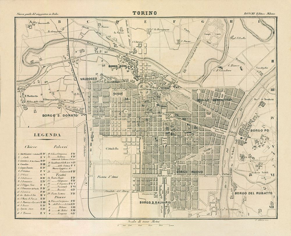 Torino Italy - Castro 1870 art print by Castro for $57.95 CAD