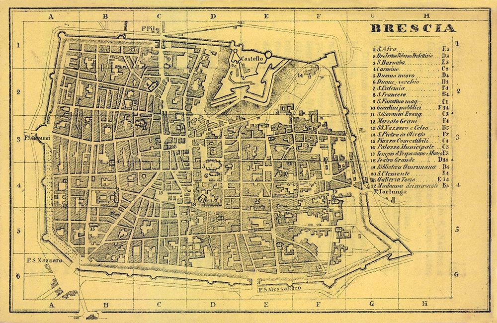 Brescia Italy - Muggiani 1865 art print by Muggiani for $57.95 CAD