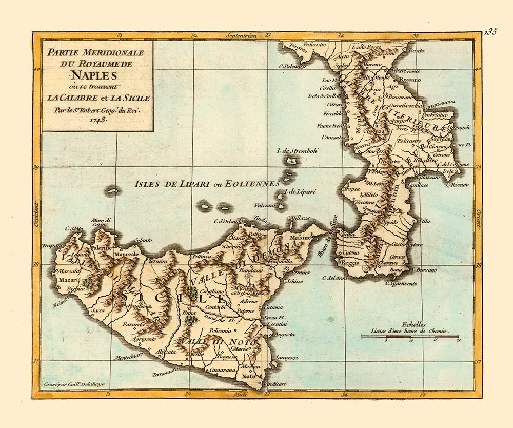 Naples Region Sicily Italy - Robert 1748 art print by Robert for $57.95 CAD