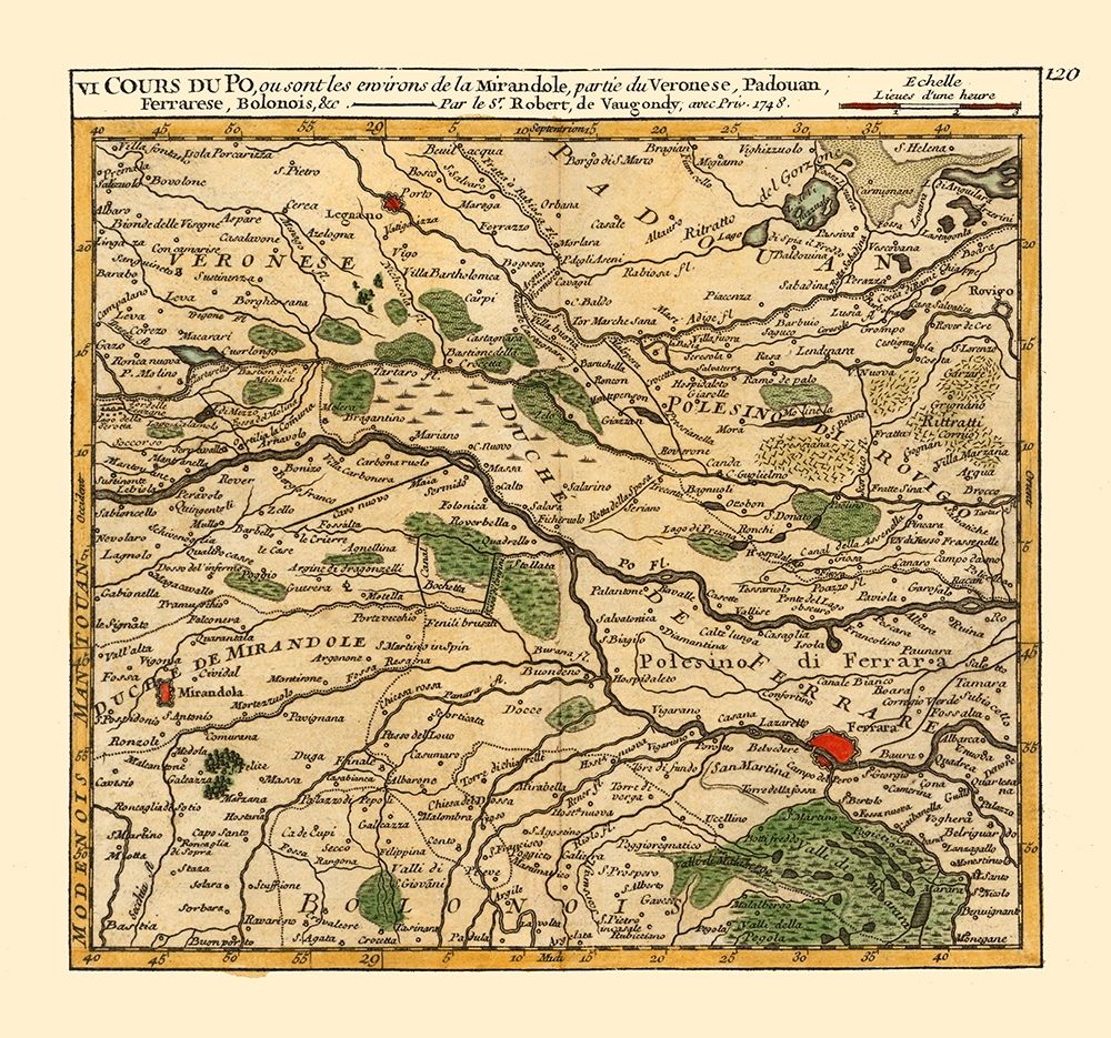 Po River Verona Padua Provinces Italy - Robert 1748 art print by Robert for $57.95 CAD