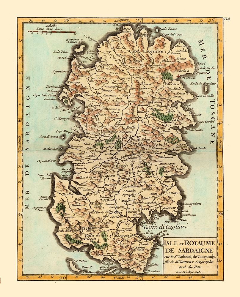 Sardinia Italy - Robert 1748 art print by Robert for $57.95 CAD