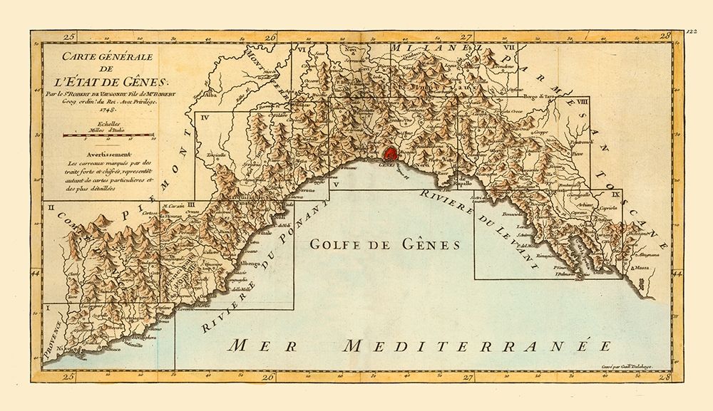 Genoa Province Italy - Robert 1748 art print by Robert for $57.95 CAD