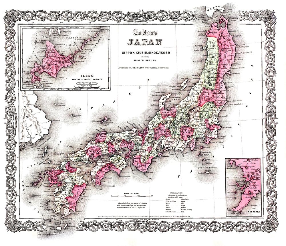 Japan - Colton 1855 art print by Colton for $57.95 CAD