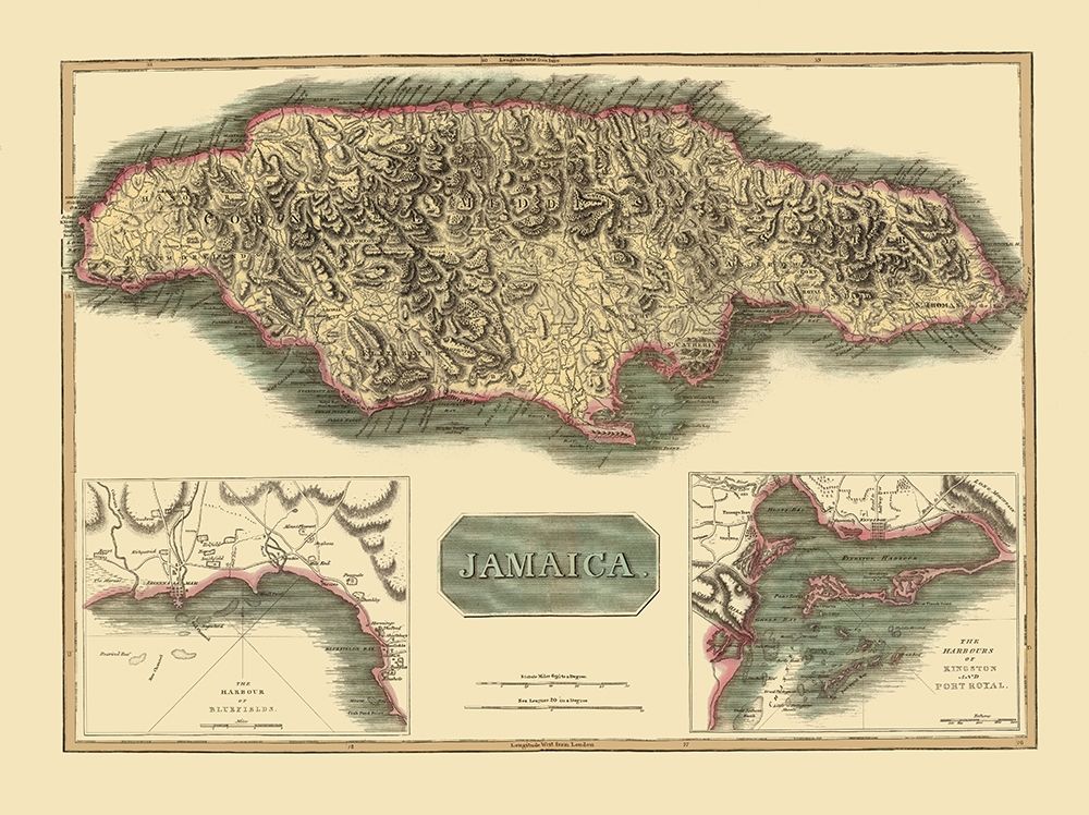 Caribbean Jamaica - Thomson 1821 art print by Thomson for $57.95 CAD