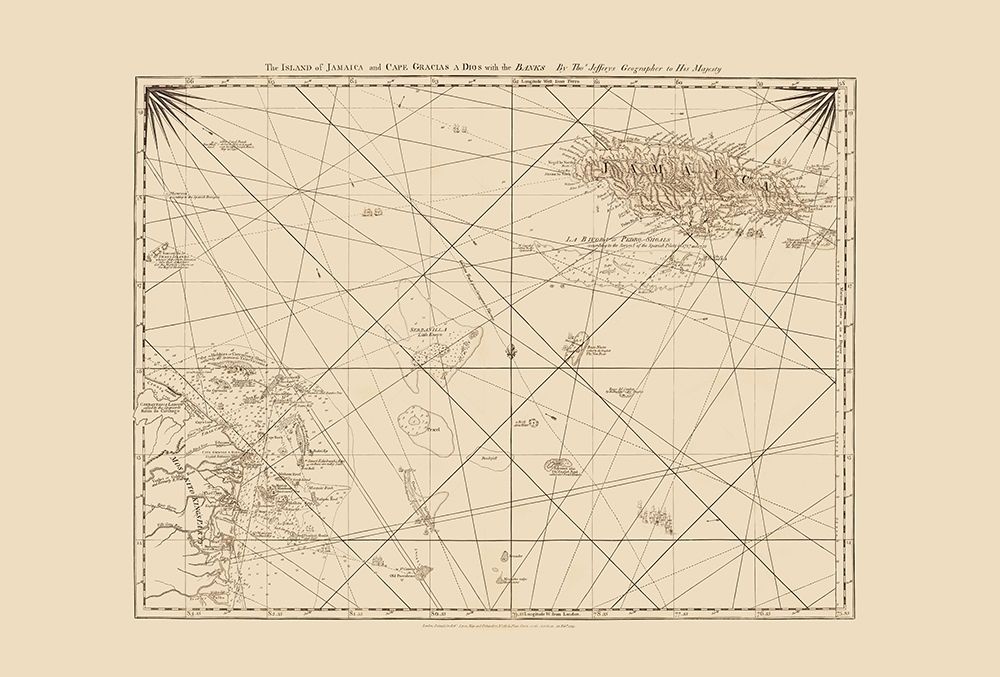 Mosquito Coast Caribbean Jamaica - Jefferys 1775 art print by Jefferys for $57.95 CAD