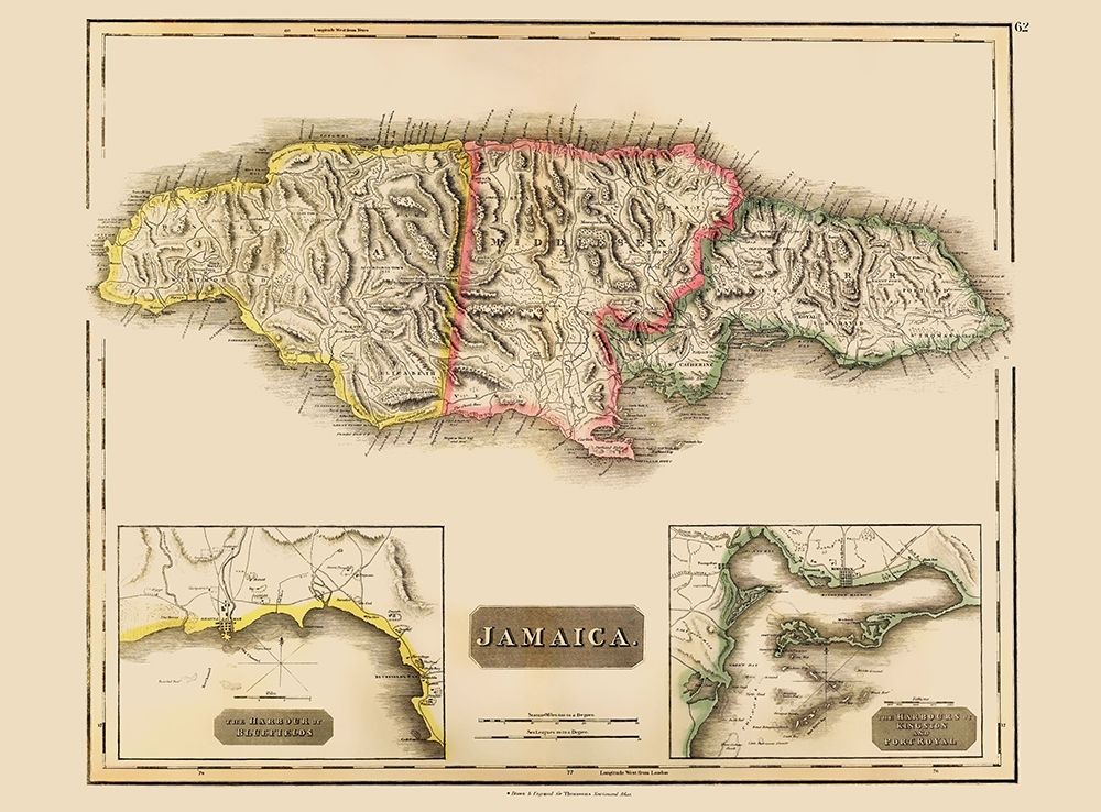 Caribbean Jamaica - Thomson 1821 art print by Thomson for $57.95 CAD