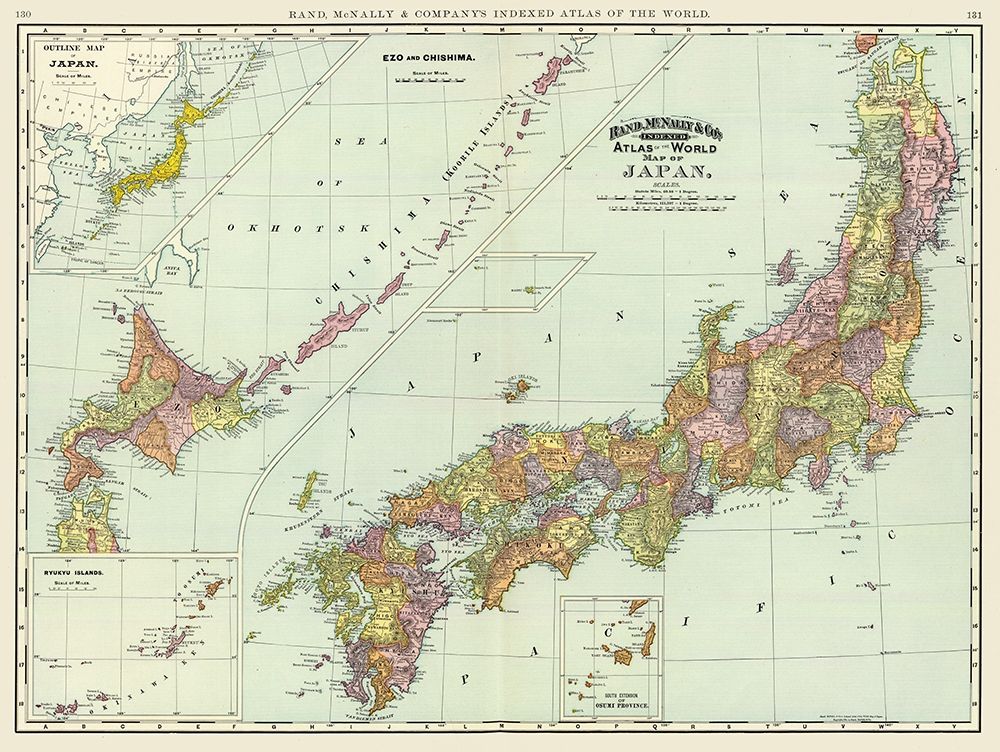 Japan - Rand McNally 1897 art print by Rand McNally for $57.95 CAD