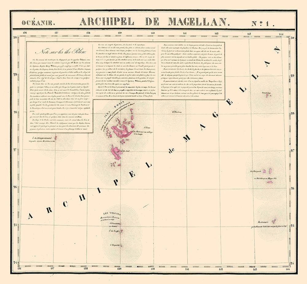 Archipel de Magellan Japan - Vandermaelen 1827 art print by Vandermaelen for $57.95 CAD