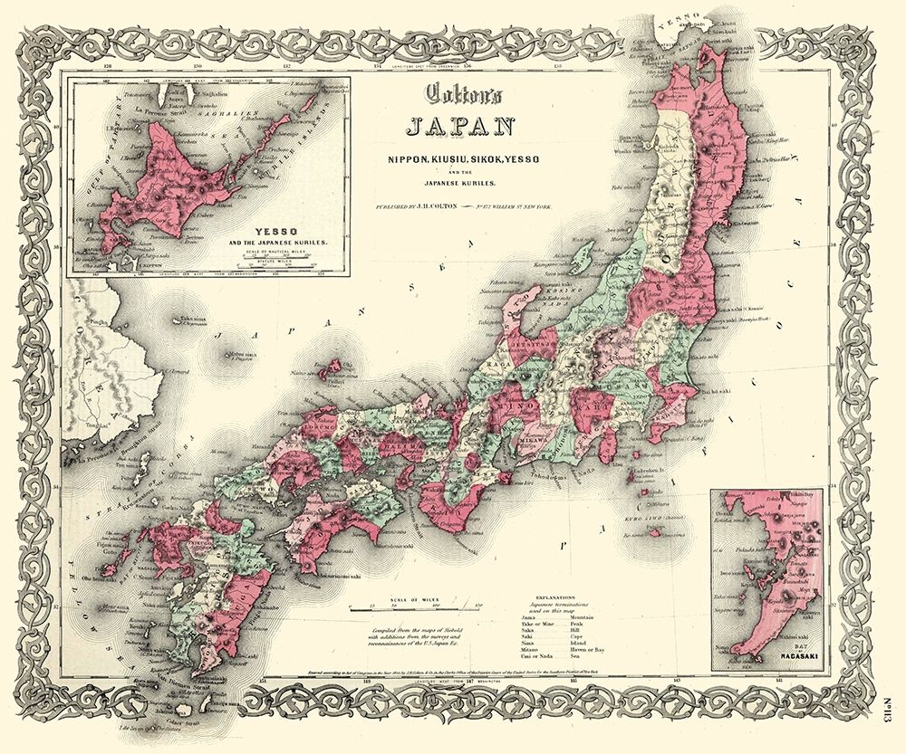 Japan - Colton 1855 art print by Colton for $57.95 CAD