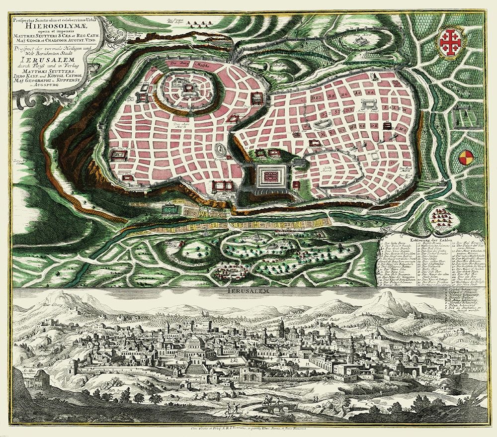 The Holy City Jerusalem Israel - Braun 1735 art print by Braun for $57.95 CAD