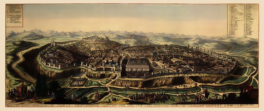 Jerusalem Israel Panoramic - 1690 art print by Unknown for $57.95 CAD