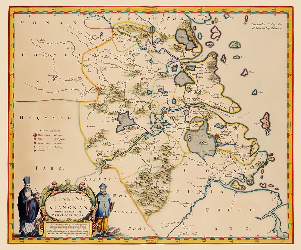 Jiangsu Province China - Blaeu 1655 art print by Blaeu for $57.95 CAD