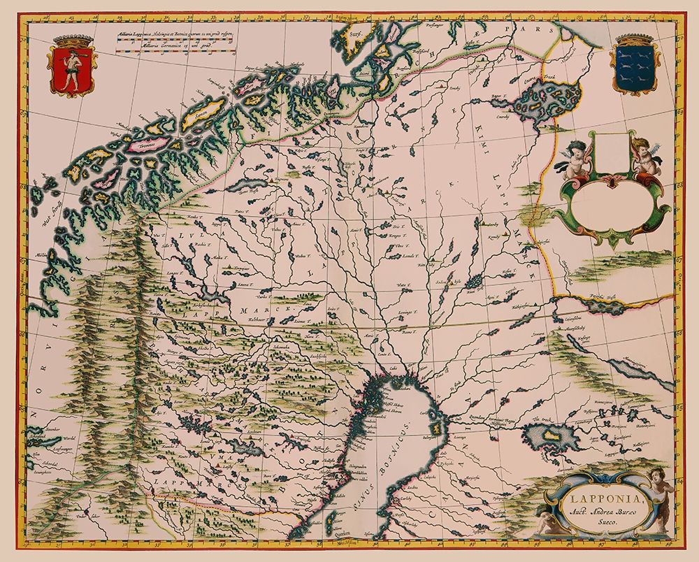 Lapland Finland - Blaeu 1662 art print by Blaeu for $57.95 CAD