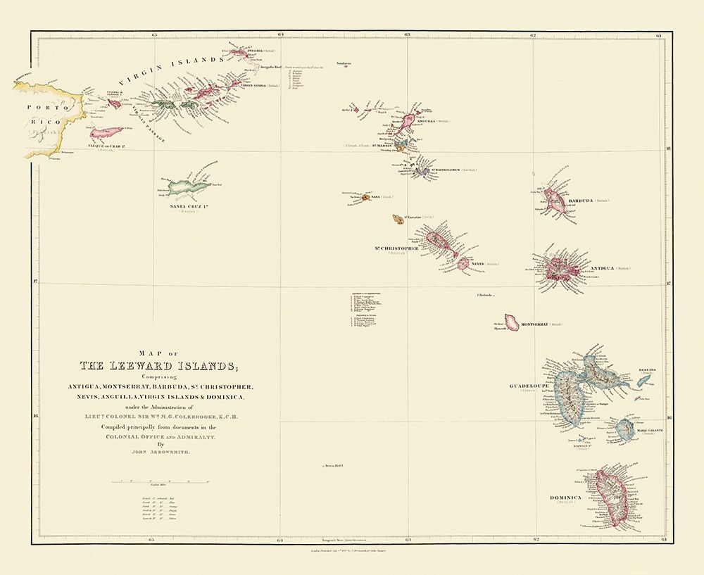 Caribbean Leeward Islands Virgin Islands art print by Stanford for $57.95 CAD