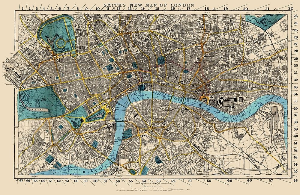 London England - Smith 1860 art print by Smith for $57.95 CAD