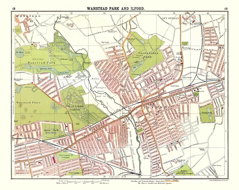 Wanstead Park Ilford London UK - Bartholomew 1921 art print by Bartholomew for $57.95 CAD