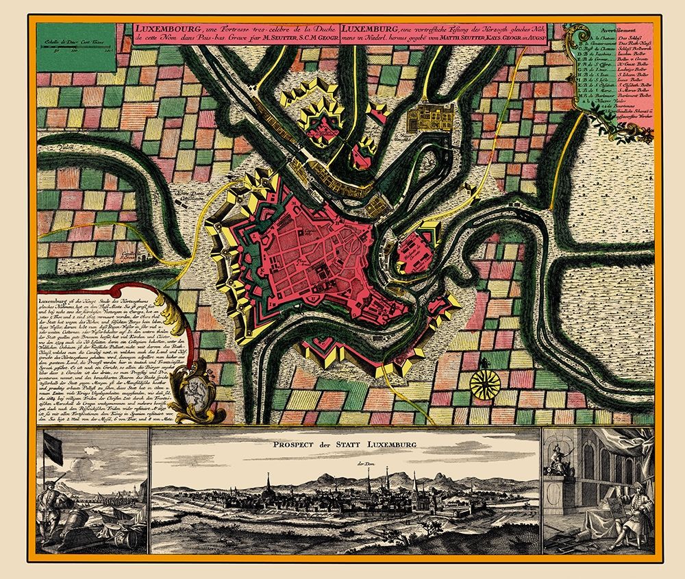 Benelux Luxembourg - Seutter 1730 art print by Seutter for $57.95 CAD