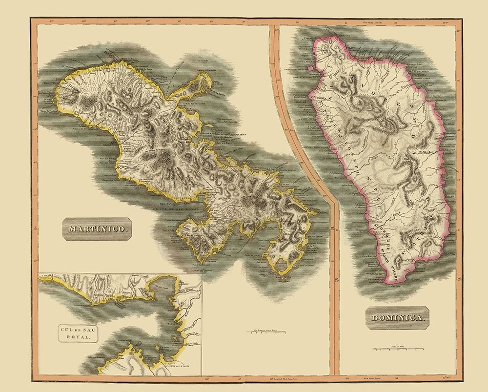 Caribbean Martinique Dominica France - Thomson art print by Thomson for $57.95 CAD