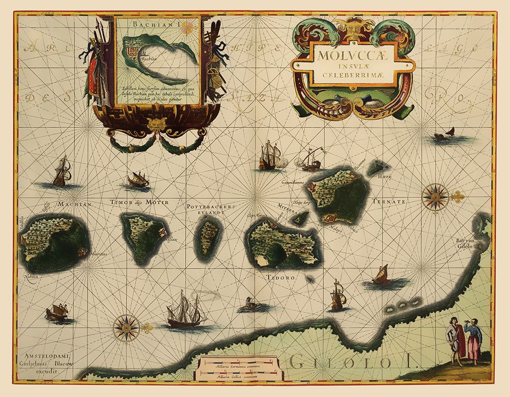 Asia Maluku Islands Indonesia - Blaeu 1630 art print by Blaeu for $57.95 CAD