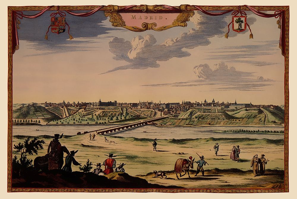Iberian Peninsula Madrid Spain Panoramic - 1600 art print by Unknown for $57.95 CAD
