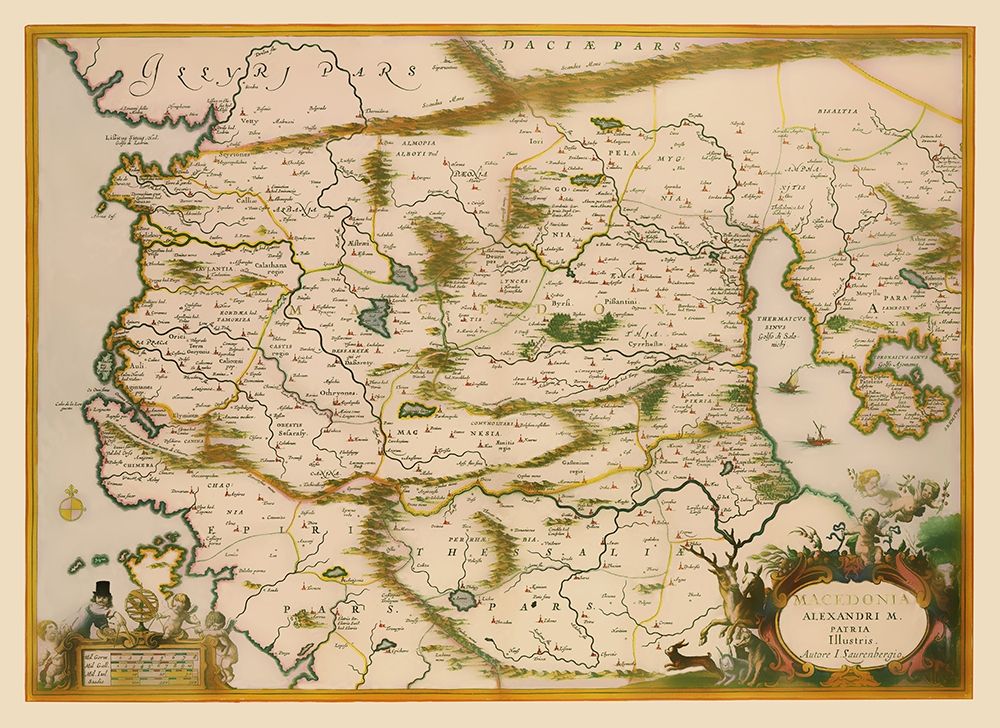 Macedonia Region Greece - Jansson 1654 art print by Jansson for $57.95 CAD