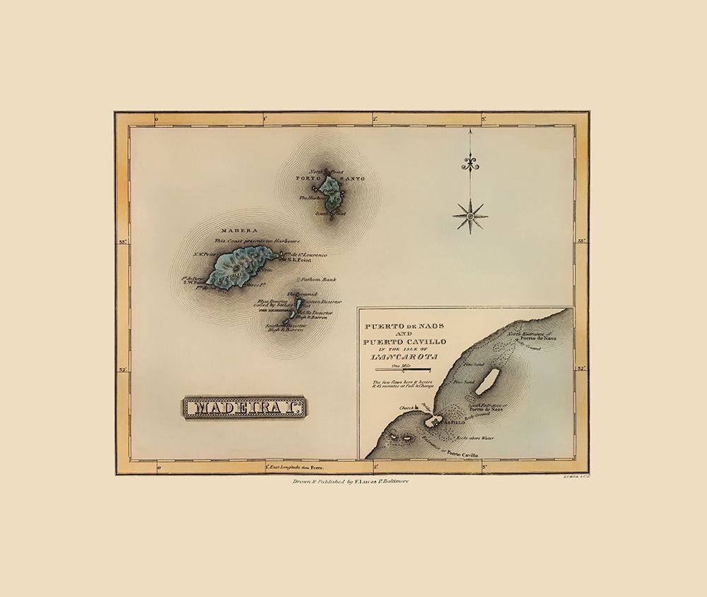 Iberian Peninsula Madeira Islands Spain Portugal art print by Lucas for $57.95 CAD