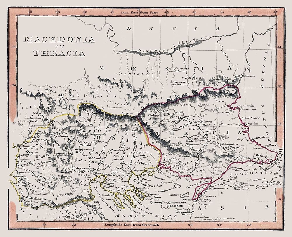 Macedonia Thracia Europe Greece - Fenner 1830 art print by Fenner for $57.95 CAD