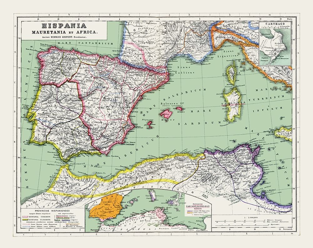 Western Mediterranean Region - Reimer 1903 art print by Reimer for $57.95 CAD
