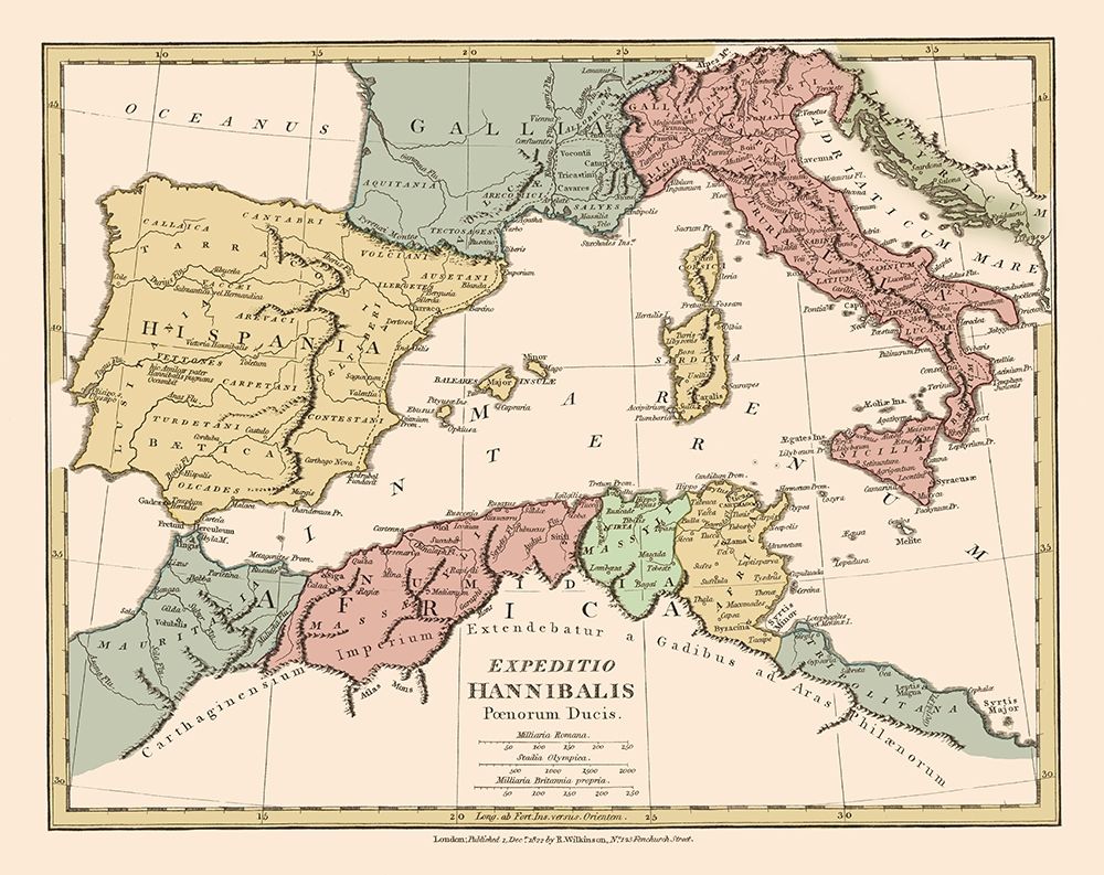 Western Mediterranean Region Italy Spain art print by Wilkinson for $57.95 CAD